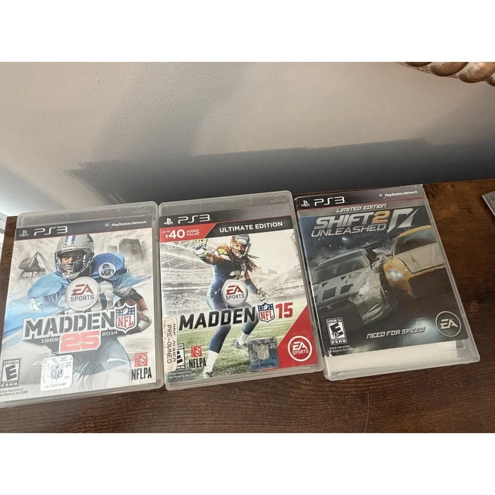 PS3‎ 3 Game Lot Madden NFL 25 Madden 15 Need for Speed Shift 2 Complete